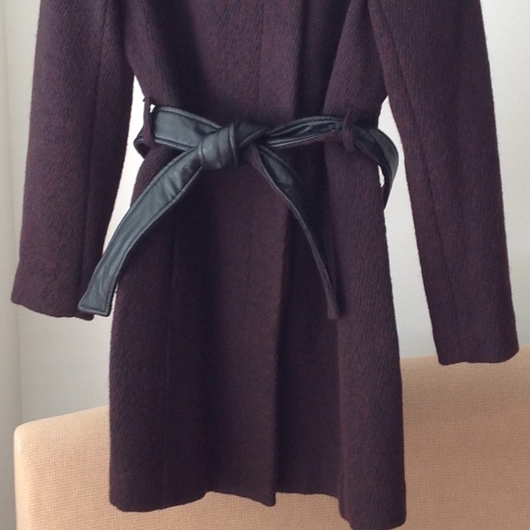 🍃🌹Andrew Marc - 'Marc New York' Plum Wrap Coat - Picture 6 of 8